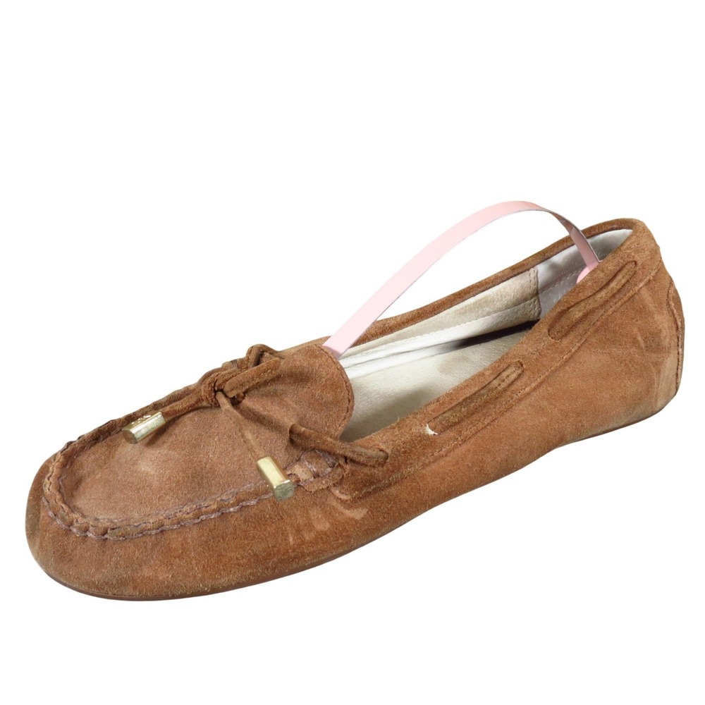 MICHAEL Michael Kors Juliette Women Flat Size 7.5 Casual Brown Suede Moccasin